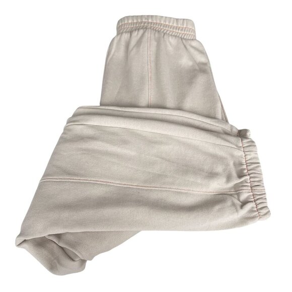 Le Lis Fleece Elastic Waist Pull On Jogger Pants Lined Pockets Beige Women XS - Picture 3 of 11